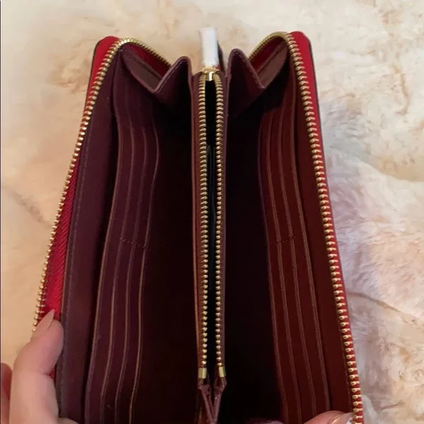 Coach Women's Accordion Zip Wallet with Wristlet Strap - Im/Carnation