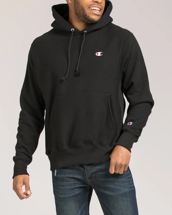 Champion Men's REVERSE Weave Hoodie - Black