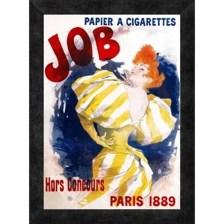 Global Gallery &Job/Papier à Cigarettes& by Jules Cheret Framed Vintage Advertisement Size: 18x22 H x 13.21x22 W x 1.5x22 D