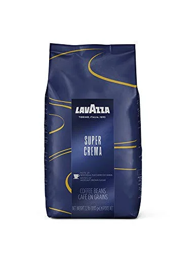 Lavazza Super Crema Whole Bean Coffee Blend, Medium Espresso Roast, 2.2 Pound