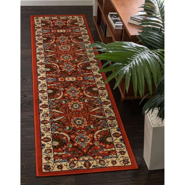 Unique Loom Espahan Terracotta 8 ft Runner Area Rug