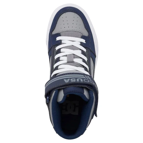 DC Kids Pure High Top EV Shoes - 1, Navy-Grey