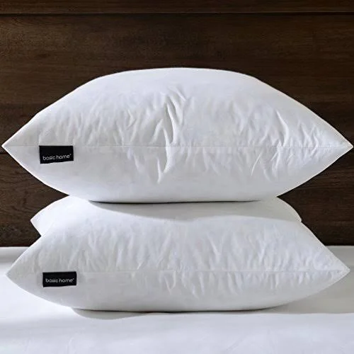 Basic Home 24x24 Euro Throw Pillow Inserts-Down Feather Pillow Inserts-Cotton