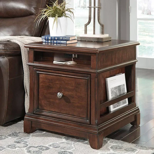 Ashley Lavidor Brown Rectangular End Table T809-3