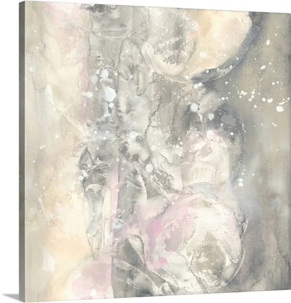 Blushing Snowflakes I - Canvas Wall Art, 20x20, Great Big Canvas