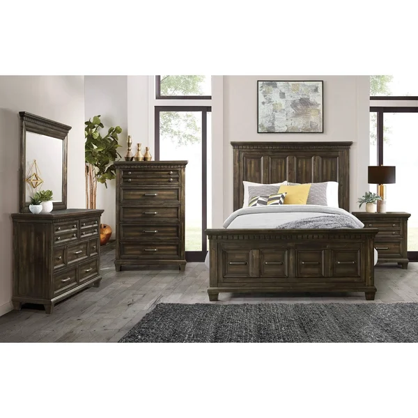 Picket House Furnishings Johnny 2 Drawer Nightstand in Smokey Walnut