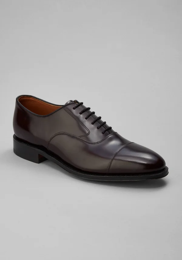 Johnston & Murphy Men's Melton Cap Toe Oxfords, Burgundy, 9.5 Eee Width