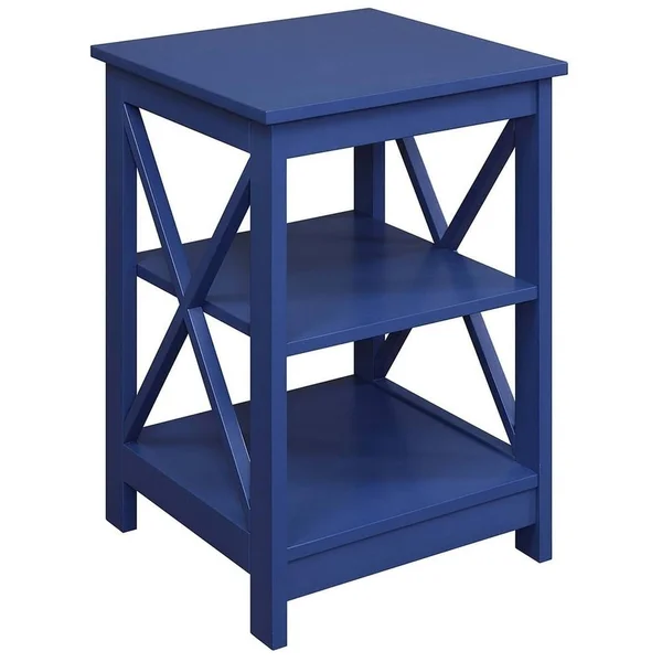Copper Grove Cranesbill X-Base End Table - Cobalt Blue