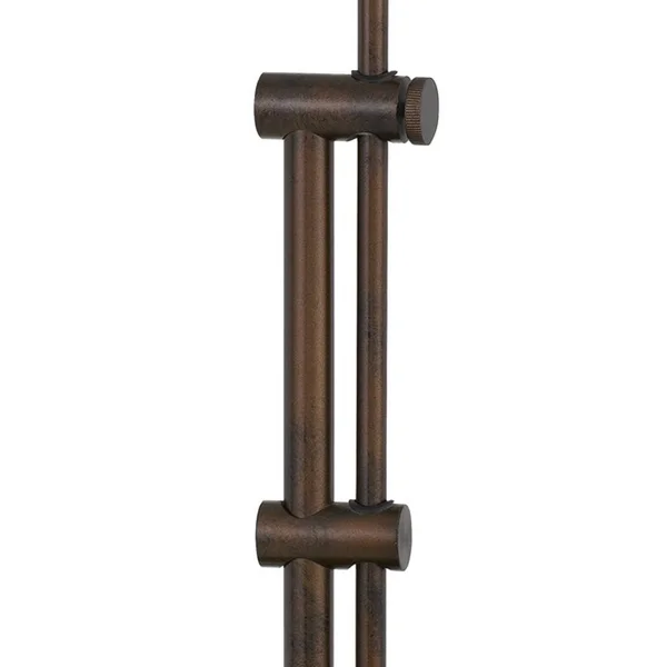 Adjustable Height Metal Desk Lamp with Dome Shade, Rustic Bronze