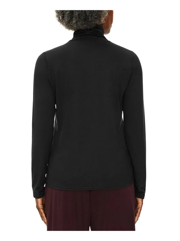 Eileen Fisher Womens Black Long Sleeve V Neck Top Size XS - Women's