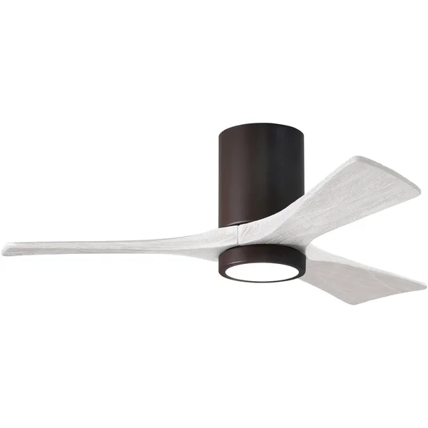 Matthews Fans IR3HLK-CR-MWH-60 Irene - Ceiling Fan with Light Kit Matte White 60 Inches Polished Chrome Finish