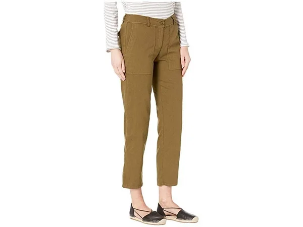 Eileen Fisher Slouchy Ankle Pants - Womens, 4, Olive