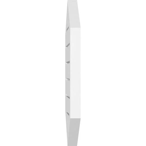 Ekena Millwork GVPVP18X3802SF-10 18x22W x 38x22H Vertical Peaked Surface Mount PVC Gable Vent 10/12 Pitch: Functional - w/ 2x22W