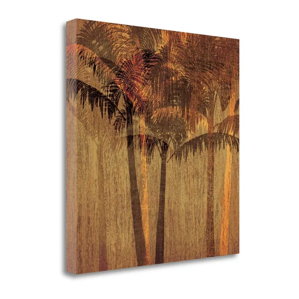 Tangletown Fine Art Sunset Palms II by Amori - Giclee Print on Gallery Wrap Canvas, 30x22x30x22