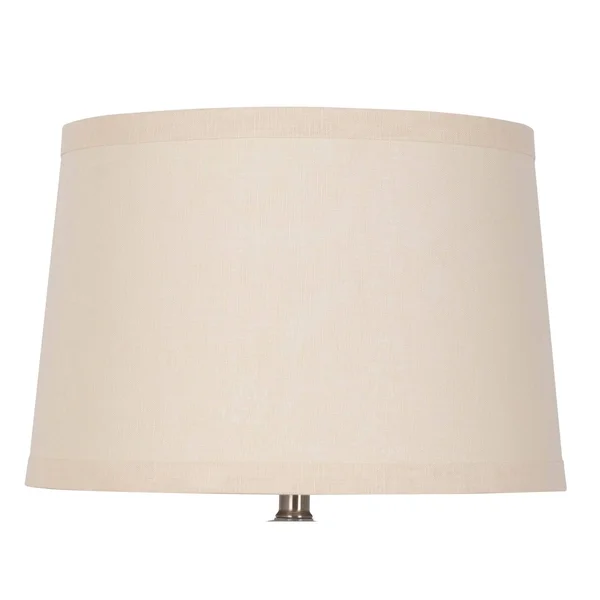 19x22 Tear Drop Textured Ceramic Table Lamp - White with Beige Shade
