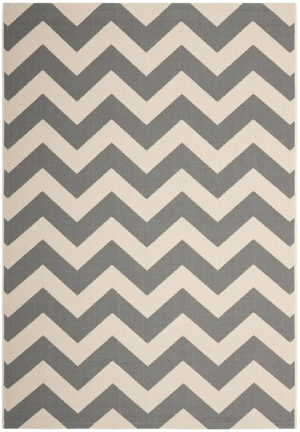 Safavieh Courtyard Grey & Beige 4& x 4& Square Indoor/Outdoor Rug