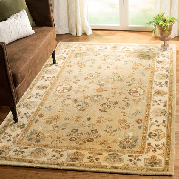 Safavieh Bergama Brg135 Area Rug Khaki - Ivory 6' x 6' Round