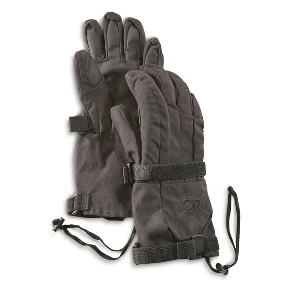 U.S. Military Surplus Improved Cold Weather Extended Gloves Like New, Size: Medium, Black