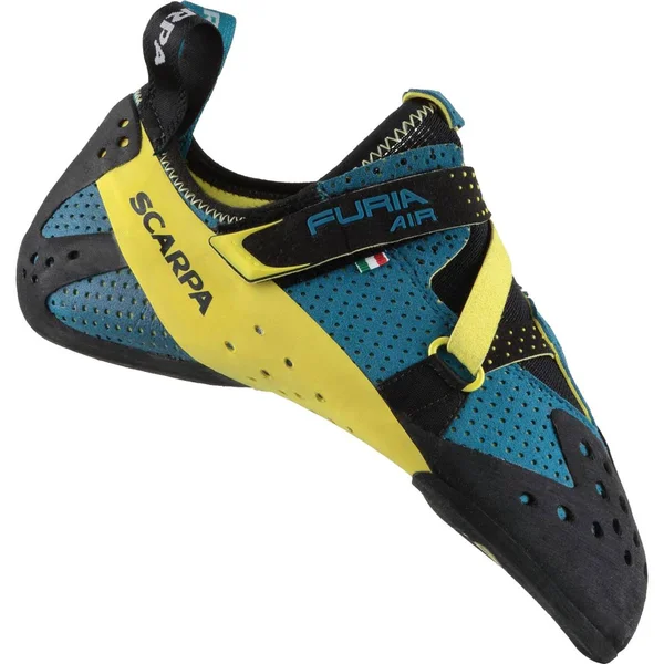Scarpa Furia Air Climbing Shoe - 40.5 - Baltic Blue - Yellow