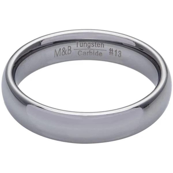 Men's Tungsten Carbide Dome Wedding Band (5.5 mm) - 7.5
