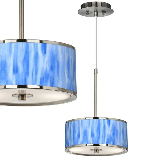 Blue Tide Giclee Glow 10 1/4x22 Wide Mini Pendant