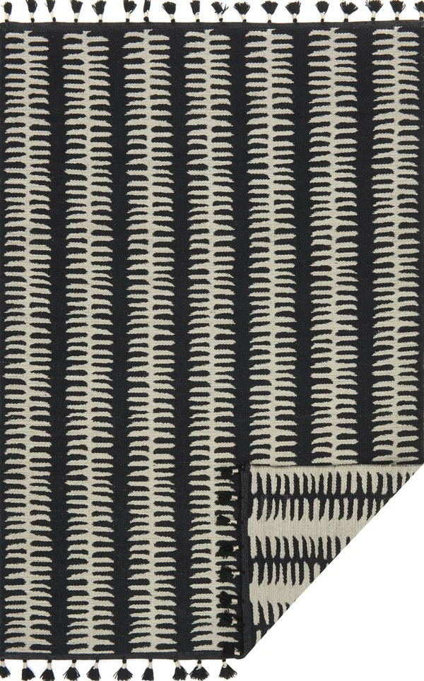 Loloi Kahelo KH-02 Black Grey Rug - 2 ft 3 in x 3 ft 9 in
