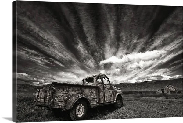 Old Truck - Canvas Wall Art, 24x16, Great Big Canvas