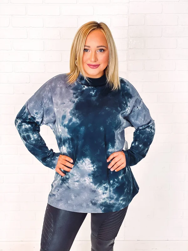 Free People Be Free Tie Dye Tee Charcoal Combo, M