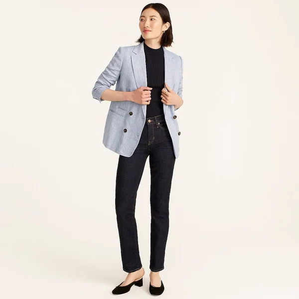 J.Crew Womens 9x22 Vintage Slim-Straight Jean in Resin Rinse (Size 30)