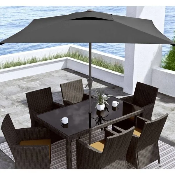 Atlin Designs Square Patio Umbrella in Black - AD-558410
