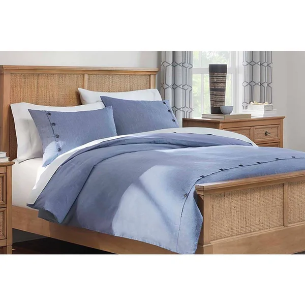Home Decorators Collection Rossman 3-Piece Steel Blue King Duvet Cover Set