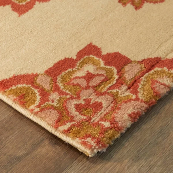 BALTA Sauer Burnt Orange 5 ft. x 7 ft. Floral Medallion Area Rug