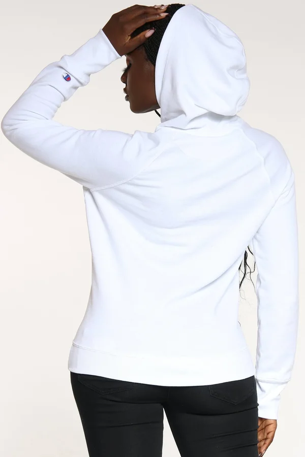 Champion Women's Powerblend Graphic Hoodie, Large, White
