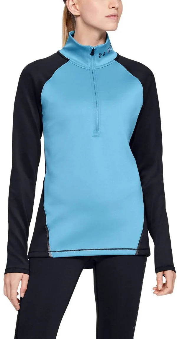 Under Armour Women's ColdGear Armour Zip Color Block - Blue, Xs