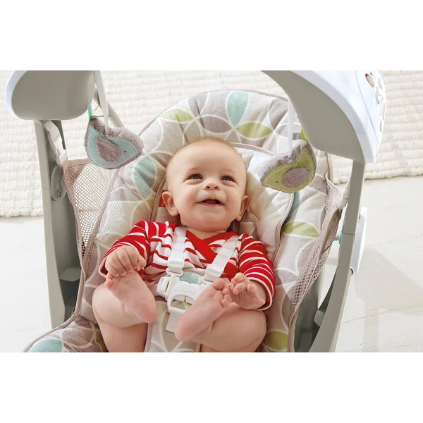 Fisher-Price Deluxe Take-Along Swing & Seat - White/Tan