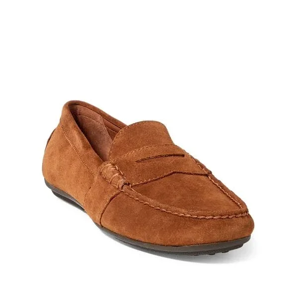 Mens Polo Ralph Lauren Tan Reynold Suede Driving Loafers US Size 8