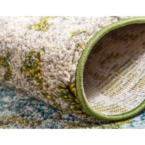 Unique Loom Vella Estrella Rug, Blue (8& 0 x 8& 0)