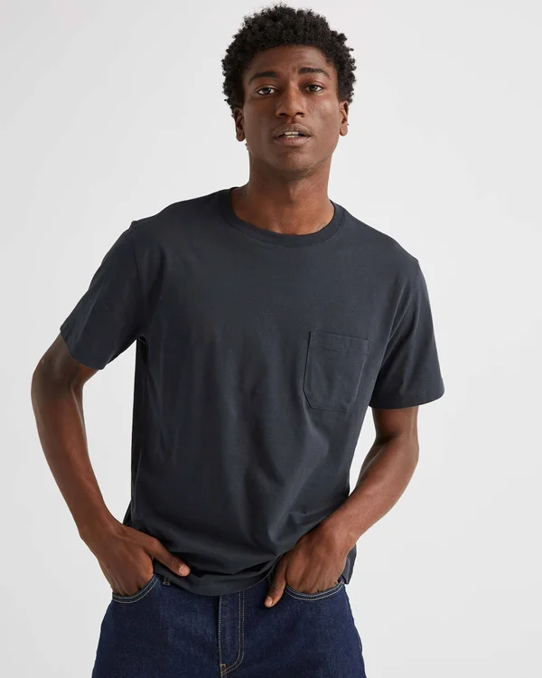 Richer Poorer Men's Pima Pocket T-Shirt - Size XXL, Black
