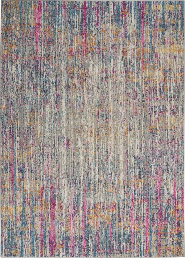 Nourison PSN09 Passion Ivory/Multi Area Rug- 8& x 10&