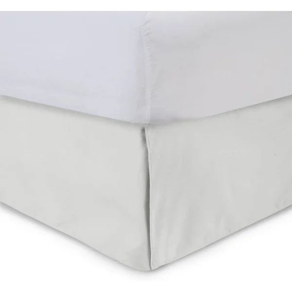 Harmony Lane Classic Tailored Bed Skirt with 18 Drop - King, Bone