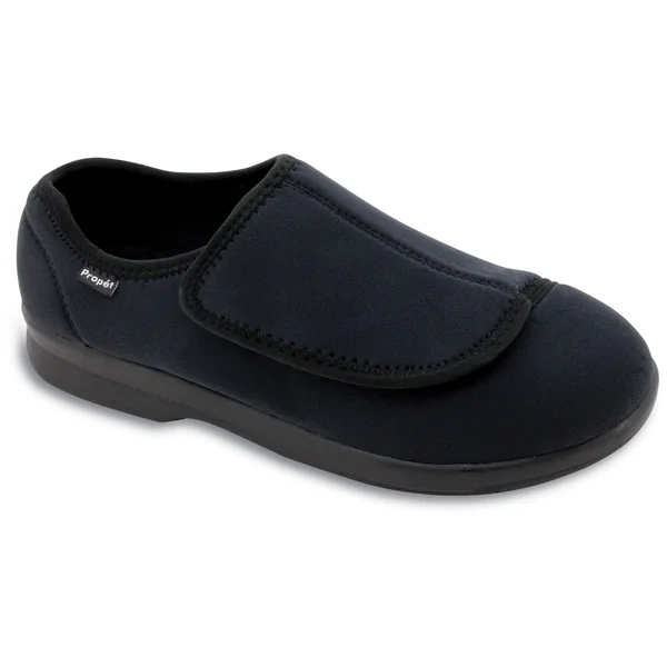 Propet Men's Stretchable Cush &N Foot Slippers - Black, 8.5