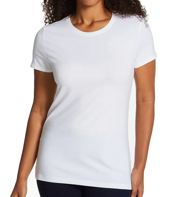 Tommy John 1001100 Second Skin Crew Neck Tee - White