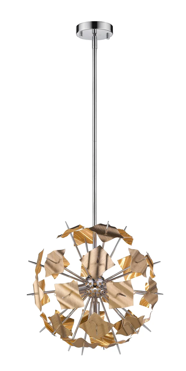 Z-Lite 9003P18-CHP Branam Modern 5 Light Pendant - Chrome & Champagne