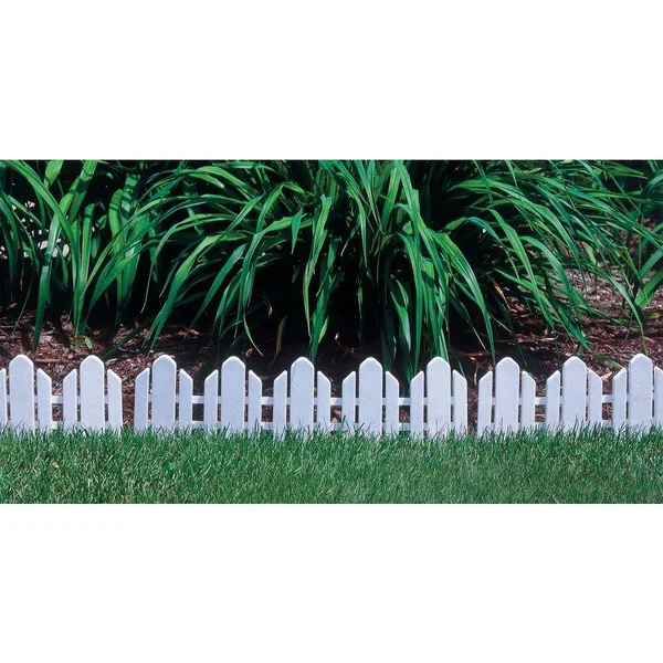 22& Dackers Lawn Border Adirondack Style Flexible Fencing, 22x22 Sections, 12 PC - White - Emsco