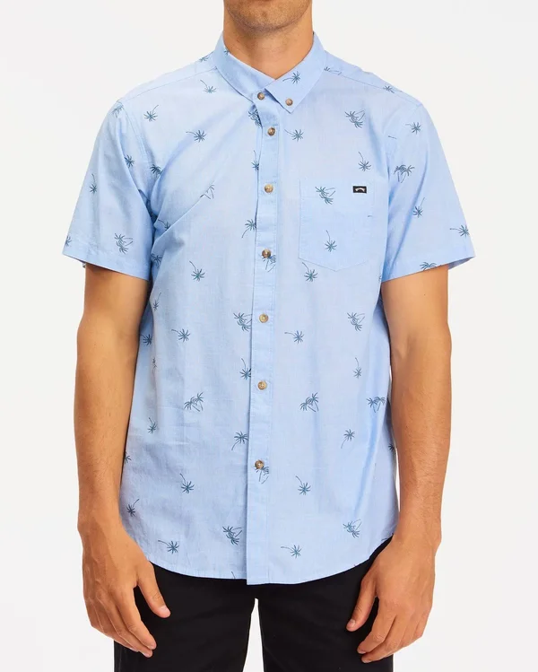 Billabong Men's Sundays Mini Short Sleeve Shirt - Mist - L
