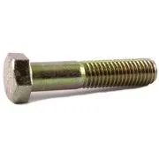 1/4-20 x 1 3/8 Grade 8 Hex Cap Screw Yellow Zinc Plated Domestic USA (100)