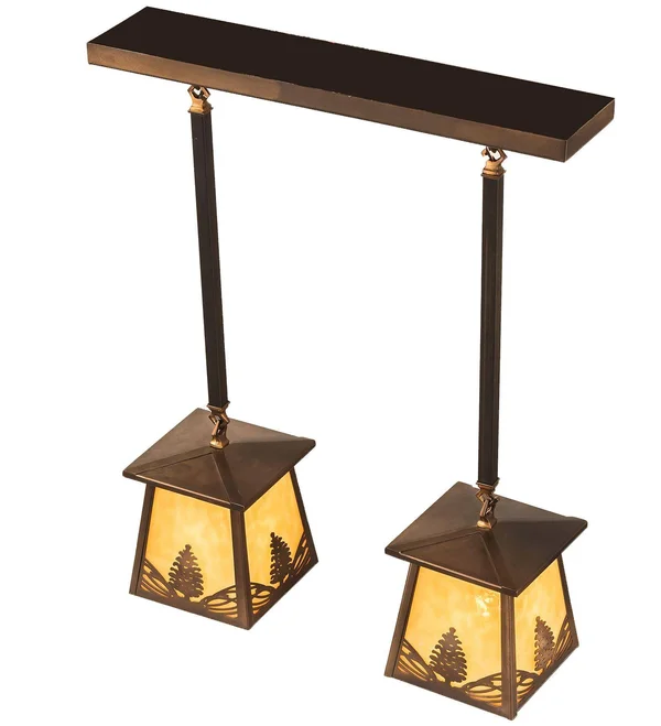 Meyda Tiffany 82140 Mountain Pine - 2 Light Island Pendant Antique