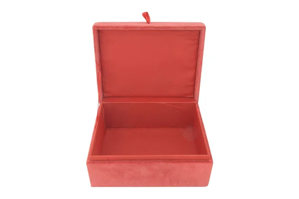Creative Co-op Wood & Cotton Velvet Attached Lids (Set of 3 Sizes) Boxes, Persimmon