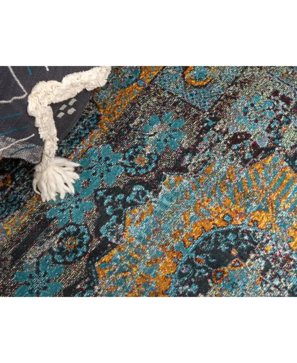Unique Loom Raul Baracoa Area Rug (5& 5 x 5& 5 Round - Blue)