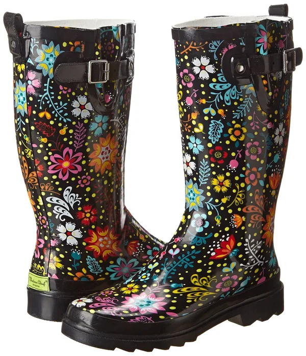 Women's Western Chief Tall Printed Rain Boot - Size: 9, Garden Play